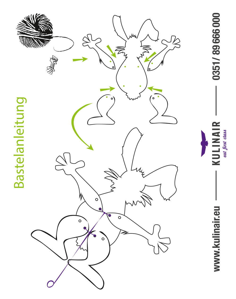 Kulinair Osterhase Hampelmann